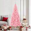 vidaXL Árvore de Natal com 300 LEDs com suporte Rosa 180 cm PVC