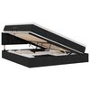 vidaXL Cama de Armazenamento LED com Colch&atilde;o Preto 180 x 200 cm Tecido