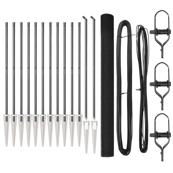 vidaXL Poste de Cerca Cinzeto 25 x 1,6 m (malha de 12 x 12 mm)