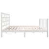 vidaXL Estrutura de cama 140x190 cm madeira de pinho maciça branco