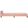 vidaXL Estrutura de cama c/ cabeceira 100x200 cm veludo rosa
