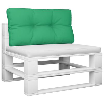 vidaXL Almofadão para sofá de paletes 80x40x12 cm tecido verde
