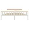vidaXL Estrutura de cama com 2 gavetas 180x200 cm pinho maci&ccedil;o branco