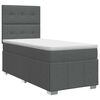 vidaXL Cama box spring com colch&atilde;o Cinzento-Escuro 80 x 200 cm Tecido