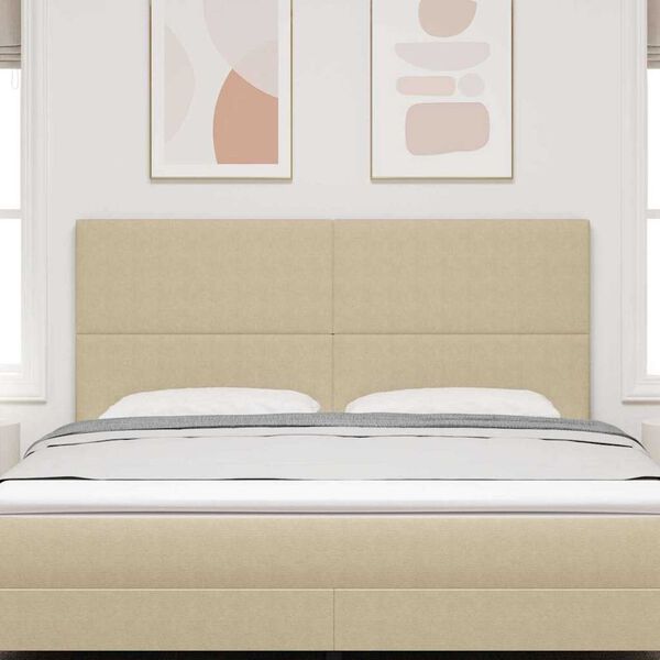 vidaXL Cabeceira LED com luzes de tira LED Cinza verde 180 cm tecido