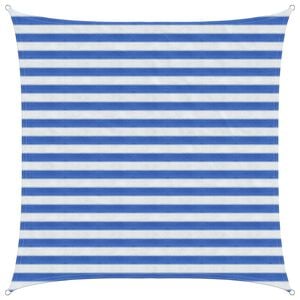 vidaXL Vela de Sombra Azul e Branco 2 x 2 m HDPE