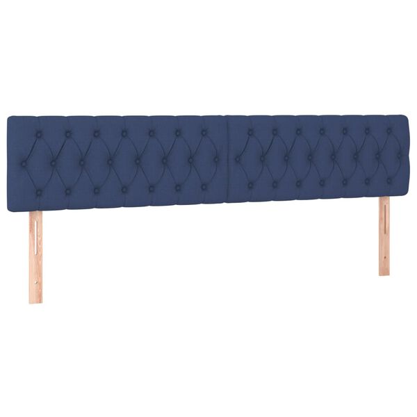 vidaXL Cabeceiras azul 180x7x78/88 cm tecido