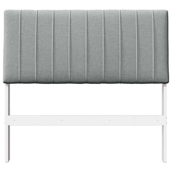 vidaXL Cabeceira estofada Cinzento-claro 100 cm