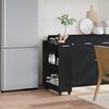 vidaXL Arm&aacute;rio com rodas 60x22x79 cm derivados de madeira preto