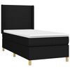vidaXL Cama box spring c/ colch&atilde;o e LED 90x190 cm tecido preto