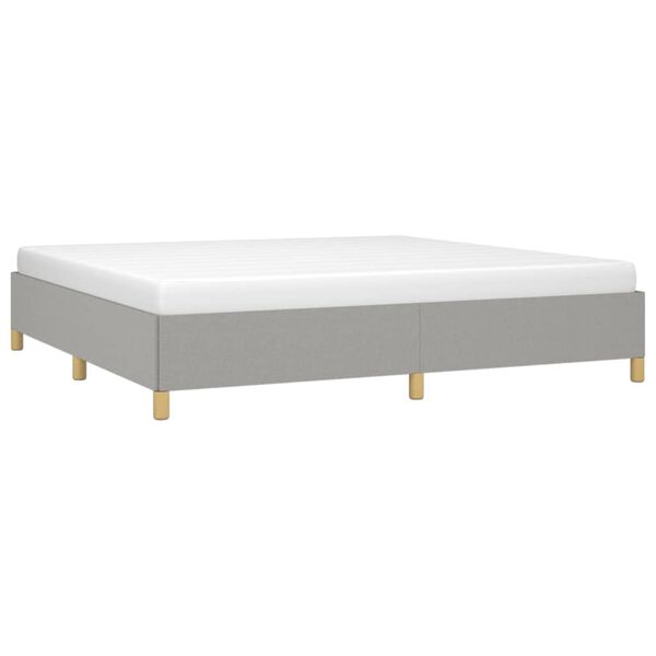 vidaXL Estrutura de cama sem colch&atilde;o 200x200 cm tecido cinzento-claro