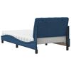vidaXL Cama com colch&atilde;o 100x200 cm tecido azul