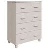 vidaXL Aparador HAMAR 79x40x103,5 cm pinho maci&ccedil;o branco