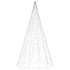 vidaXL &Aacute;rvore de Natal mastro de bandeira 3000LEDs 800cm branco quente