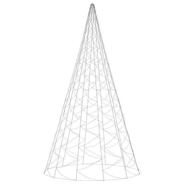 vidaXL &Aacute;rvore de Natal mastro de bandeira 3000LEDs 800cm branco quente