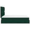 vidaXL Estrutura cama otomana colch&otilde;es 140x200 cm veludo verde escuro