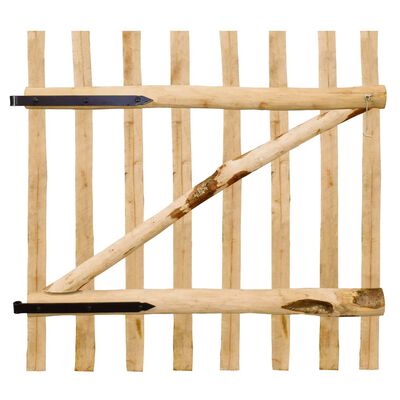 vidaXL Portão para cerca 1 pc 100x100 cm madeira de aveleira