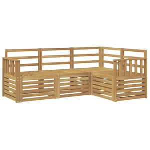 vidaXL Conjunto de Sof&aacute;s para Exterior 4 unid. Branco