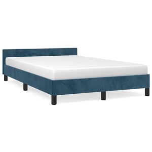 vidaXL Estrutura de cama sem colch&atilde;o 120x200 cm veludo azul
