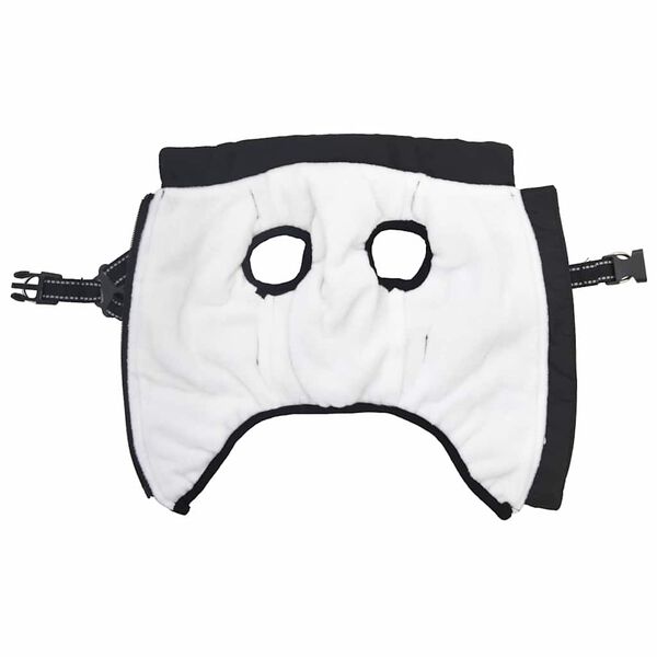 vidaXL casaco para c&atilde;es com arn&ecirc;s imperme&aacute;vel reflexivo preto L40