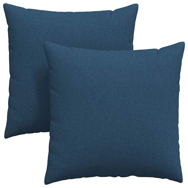 vidaXL Travesseiros de Sofá 2 pcs Azul 80 x 80 cm tecido
