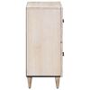 vidaXL Buffet Branco 60 x 33,5 x 75 cm Madeira de manga maci&ccedil;a
