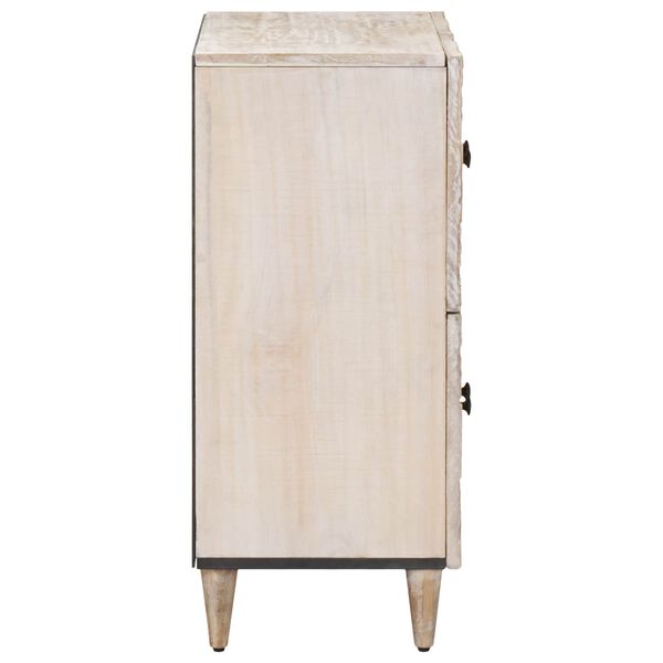 vidaXL Buffet Branco 60 x 33,5 x 75 cm Madeira de manga maci&ccedil;a
