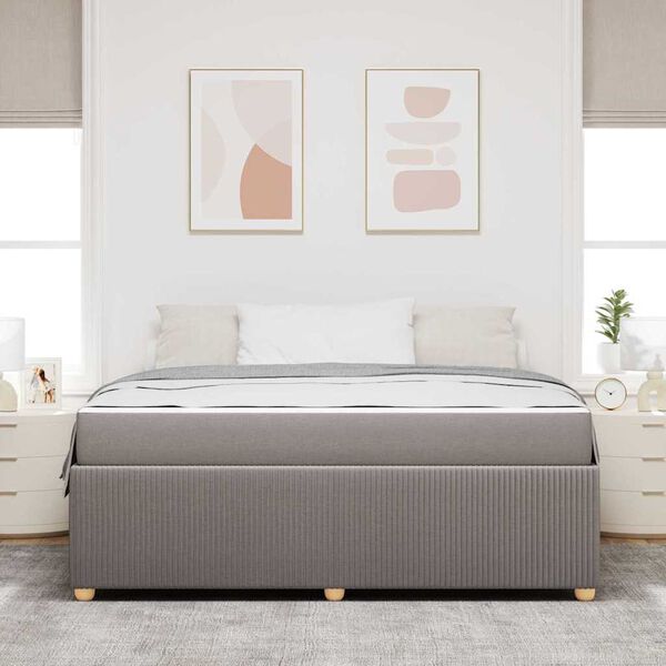 vidaXL Estrutura da Cama Cinzento-acastanhado 180 x 200 cm tecido