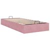 vidaXL Otomano Bed Frame No Colch&atilde;o Rosa 100x200 cm Veludo