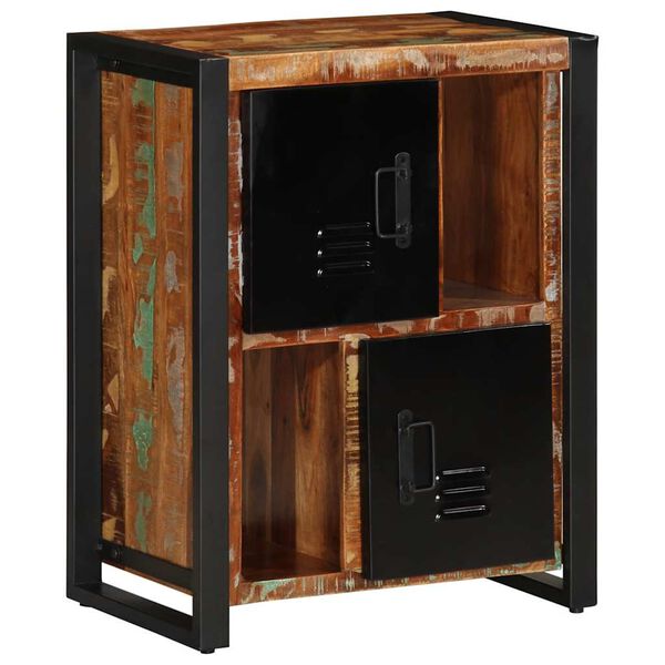 vidaXL Aparador multicor 55x35x70 cm madeira maciça recuperada