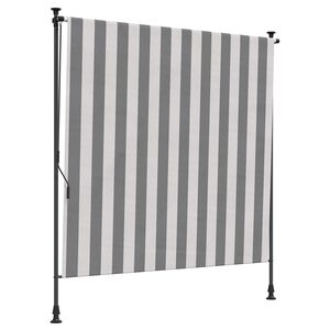 vidaXL Cortina Rol&ocirc; Exterior Antracite e Branco 200 x 270 cm