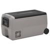 vidaXL Mala t&eacute;rmica c/ rodas e pega 50 L PP e PE preto/cinzento