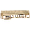 vidaXL Conjunto de Sof&aacute;s para Exterior 7 unid. Branco e Bege