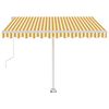 vidaXL Toldo autom&aacute;tico independente 350x250 cm amarelo e branco