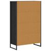 vidaXL Gabinete de Livros Carvalho Preto 68 x 30 x 108,5 cm
