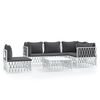 vidaXL 6 pcs conjunto lounge de jardim com almofad&otilde;es a&ccedil;o branco