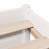 vidaXL Cama com estante sem colch&atilde;o 120x190 cm pinho maci&ccedil;o branco