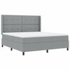 vidaXL Cama Box com colch&atilde;o Cinzento-claro 180 x 200 cm tecido