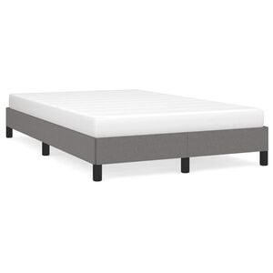 vidaXL Estrutura de cama sem colch&atilde;o cinza escuro 120x190 cm tecido