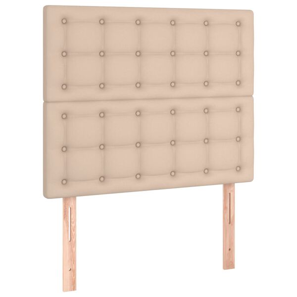 vidaXL Cabeceira Cappuccino 80x5x118/128 cm Couro Sint&eacute;tico