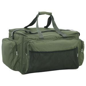 vidaXL Saco de pesca imperme&aacute;vel tecido oxford verde-escuro