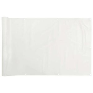 vidaXL Tela de privacidade para varanda 400x120 cm PVC branco