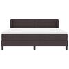 vidaXL Cama Box com colch&atilde;o Marrom Escuro 180 x 200 cm tecido