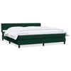 vidaXL Cama com molas/colch&atilde;o 180x210 cm veludo verde-escuro