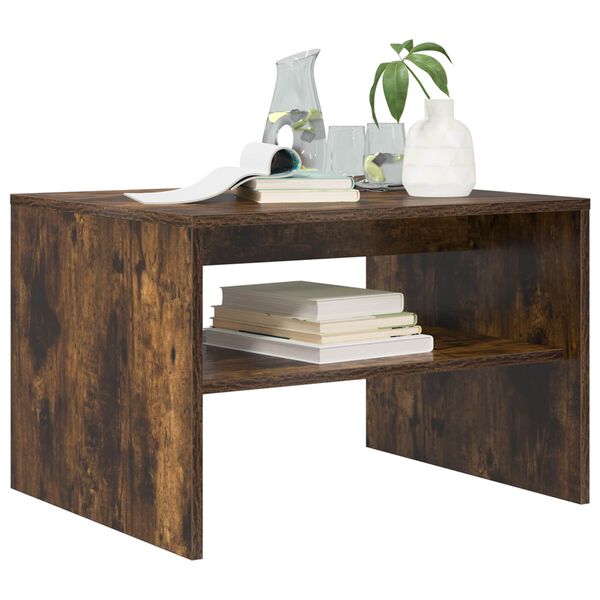 vidaXL Mesa de centro Carvalho Defumado 60 x 50 x 40 cm