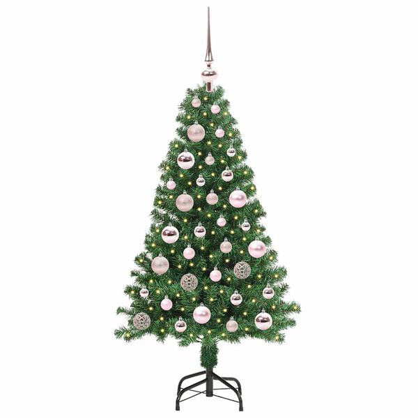 vidaXL &Aacute;rvore de Natal Artificial Verde 120 cm PVC, A&ccedil;o e Pl&aacute;stico