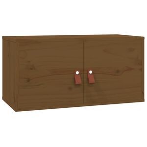 vidaXL Arm&aacute;rio de parede 60x30x30 cm pinho maci&ccedil;o castanho mel