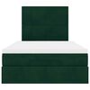 vidaXL Estrutura de cama otomana com colch&otilde;es verde escuro veludo