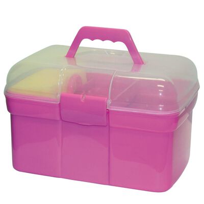 Kerbl Mini caixa de grooming com 8 ferramentas rosa 321766