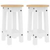 vidaXL 3 pcs conjunto de bar pinho maci&ccedil;o branco